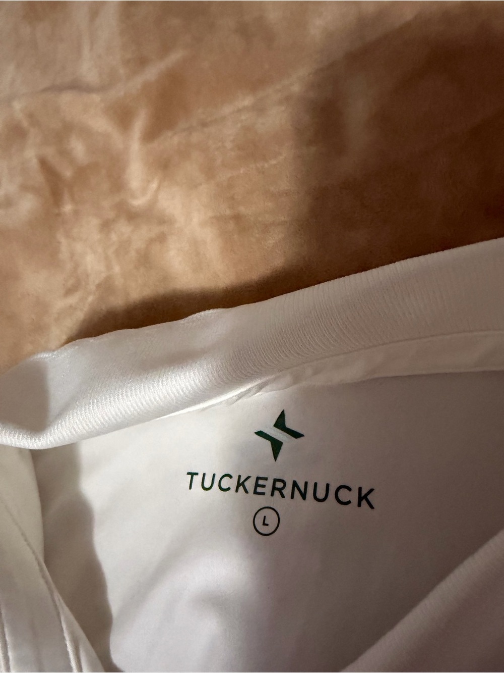 Tuckernuck Performance Scallop Collar Classic Long Sleeve Polo White Women’s Lrg - Picture 3 of 6